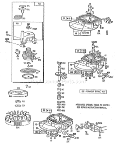 Page B Diagram and Parts List for 90700  Briggs and Stratton Engine